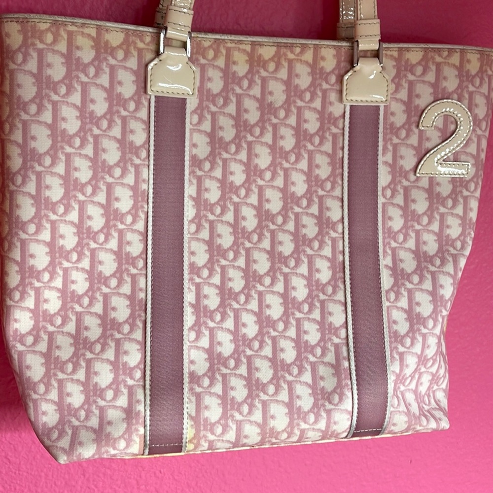 Vintage y2k pink Dior trotter tote💕 authentic.